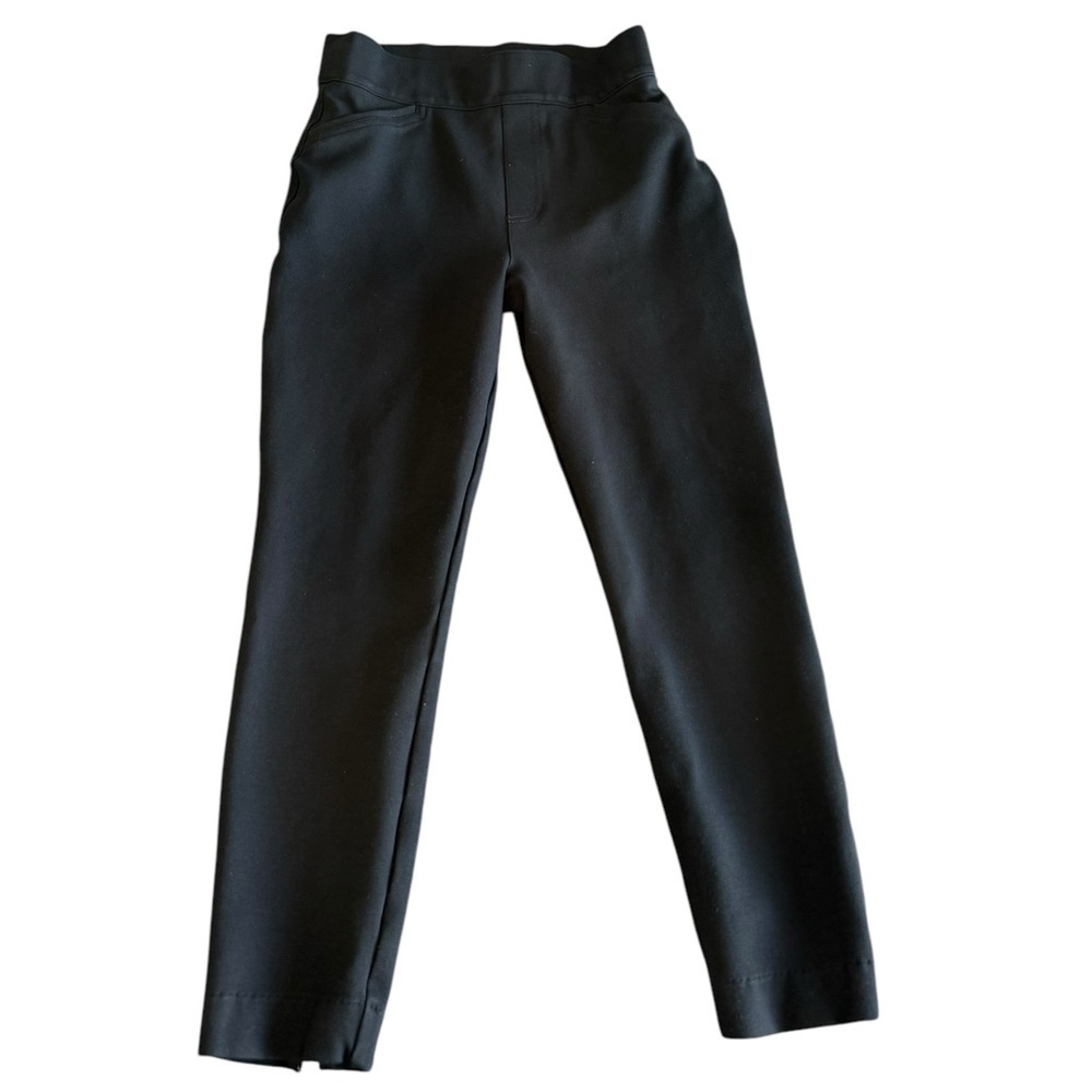 Women's Slim Straight Pants Pull On Faux Pockets Spanx Black Size medium Please